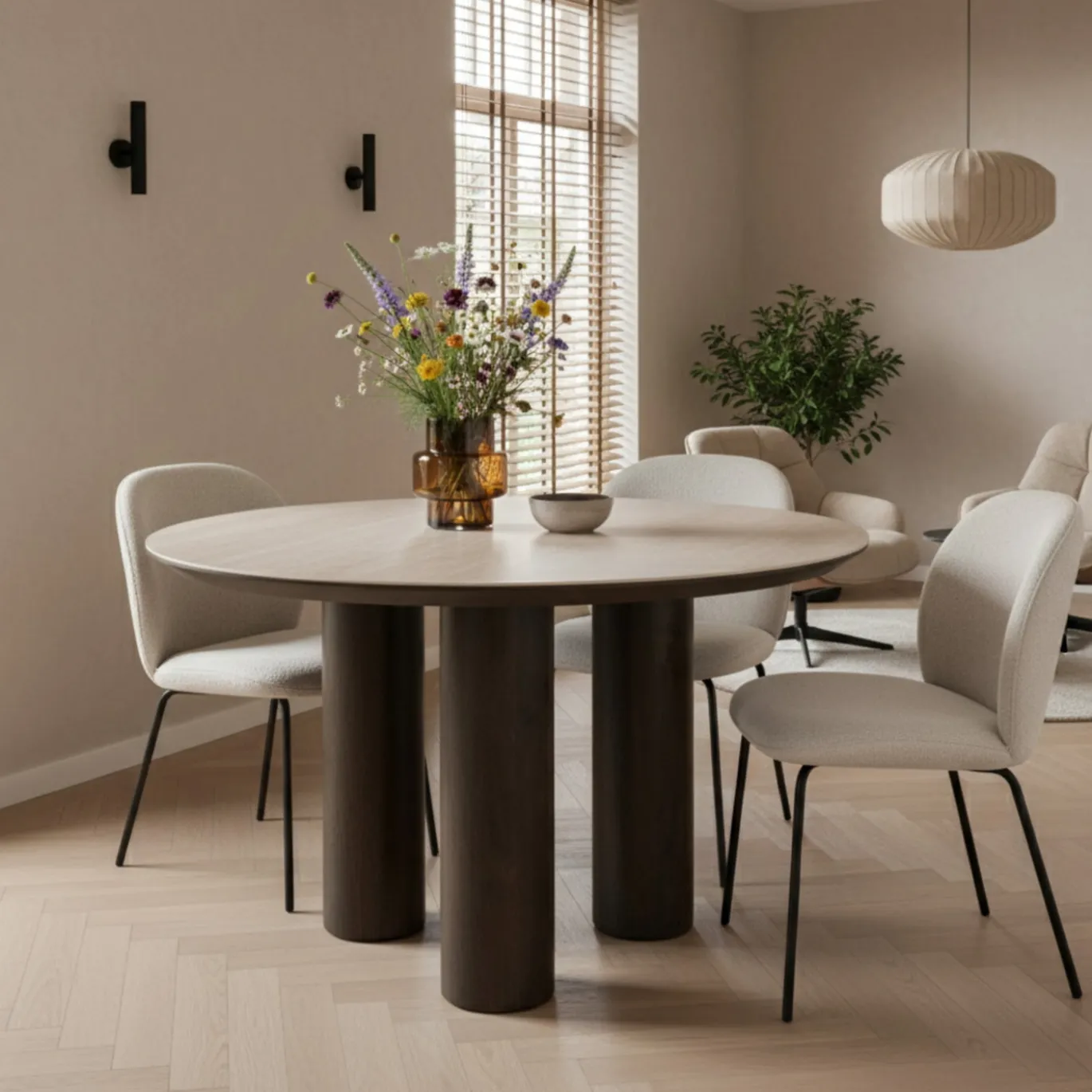 Richmond Eettafel Ritz Bruin ø120cm