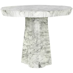 Richmond Eettafel Rockyard Faux Marmer Wit Ø100cm