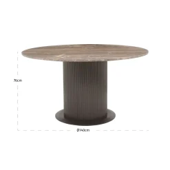Richmond Eettafel Russo Bruin Ø140cm