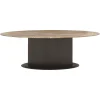 Richmond Eettafel Russo Travertin Ovaal 235cm Cilinderpoot