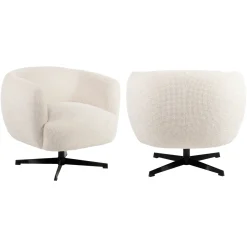 Richmond Fauteuil Estelle Beige Blockweave Draaibaar