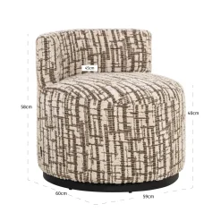 Richmond Fauteuil Franny Beige/Bruin Labyrint