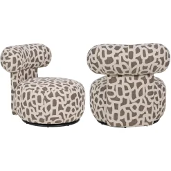 Richmond Fauteuil Kaya Weave Bruin Draaibaar