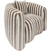 Richmond Fauteuil Luxandra Strepen Zand/Bruin