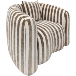 Richmond Fauteuil Luxandra Strepen Zand/Bruin
