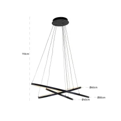 Richmond Hanglamp Amira Zwart