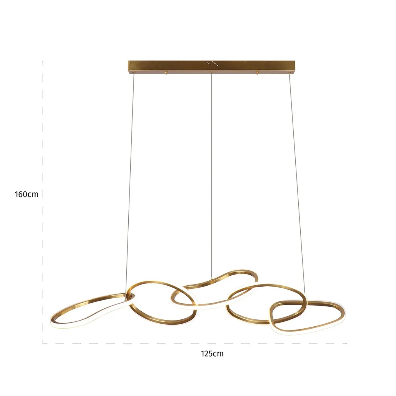 Richmond Hanglamp Flyn Brushed Goud