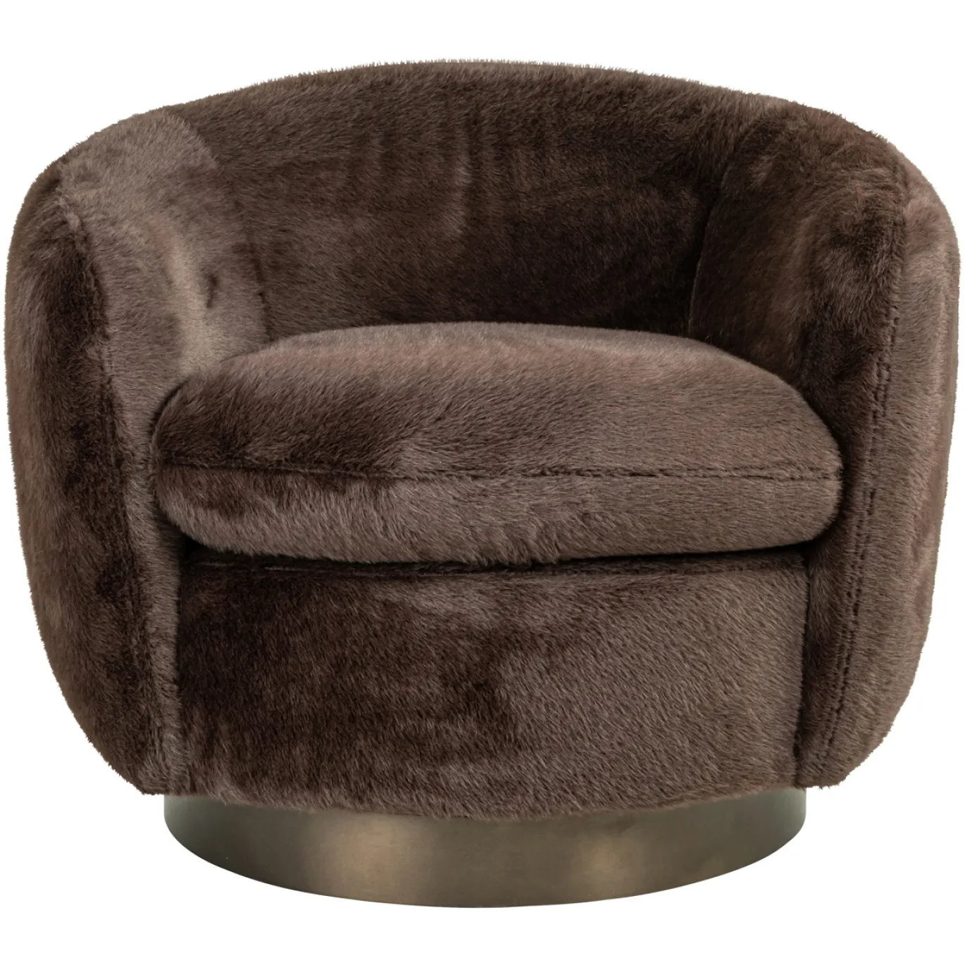 Richmond Loungestoel Colmar Chocoladebruin Fluffy Draaibaar