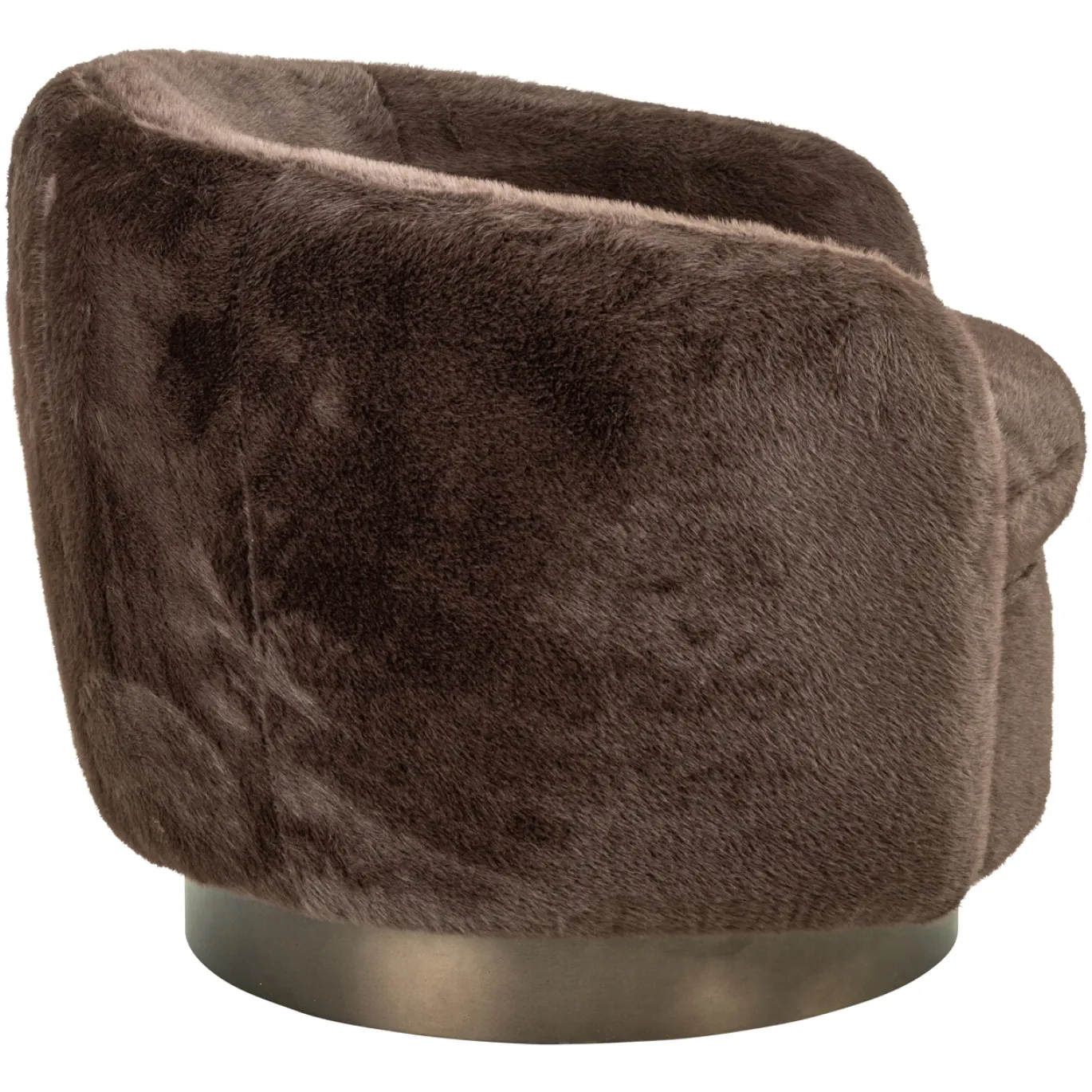 Richmond Loungestoel Colmar Chocoladebruin Fluffy Draaibaar