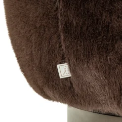 Richmond Loungestoel Colmar Chocoladebruin Fluffy Draaibaar