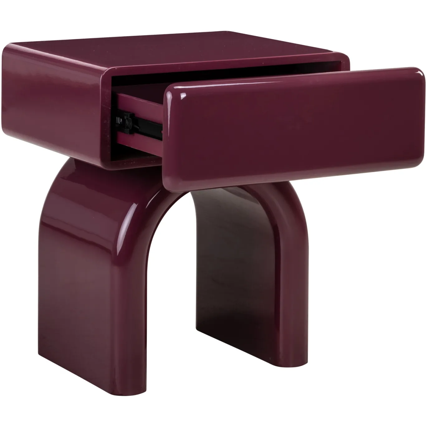 Richmond Nachtkastje Bennet Burgundy 1-Lade