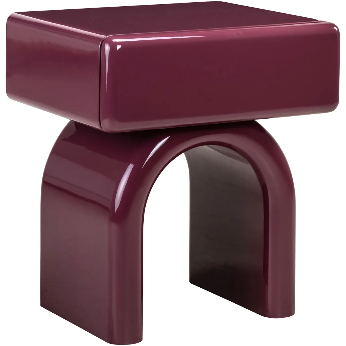 Richmond Nachtkastje Bennet Burgundy 1-Lade