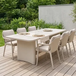 Richmond Outdoor Eettafel Senza Licht Beige 220cm