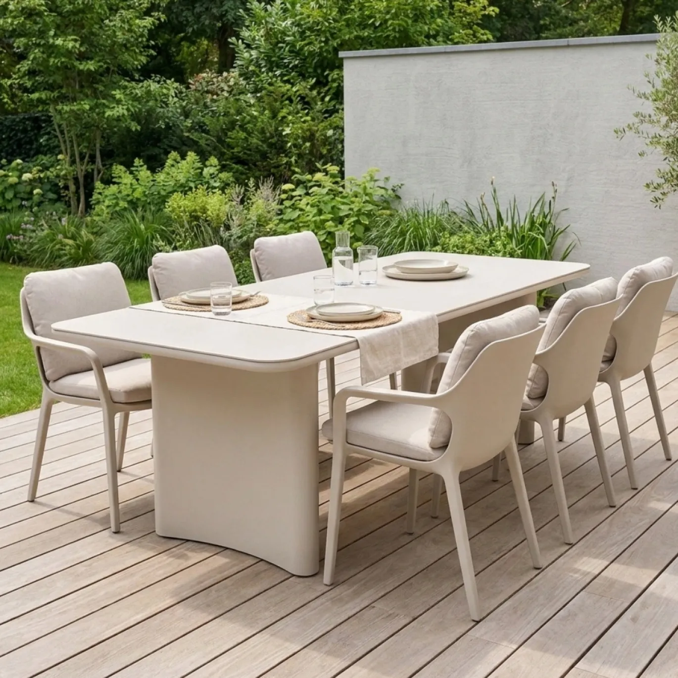 Richmond Outdoor Eettafel Senza Licht Beige 220cm