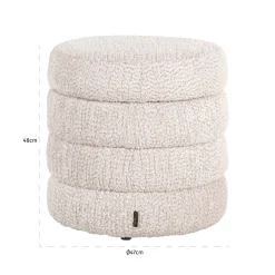Richmond Poef & Voetenbank Adele Bruin Chunky