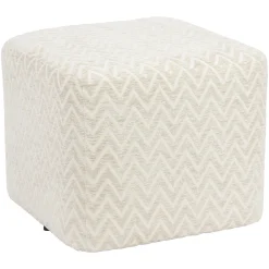 Richmond Poef & Voetenbank Ciela Beige Chevron