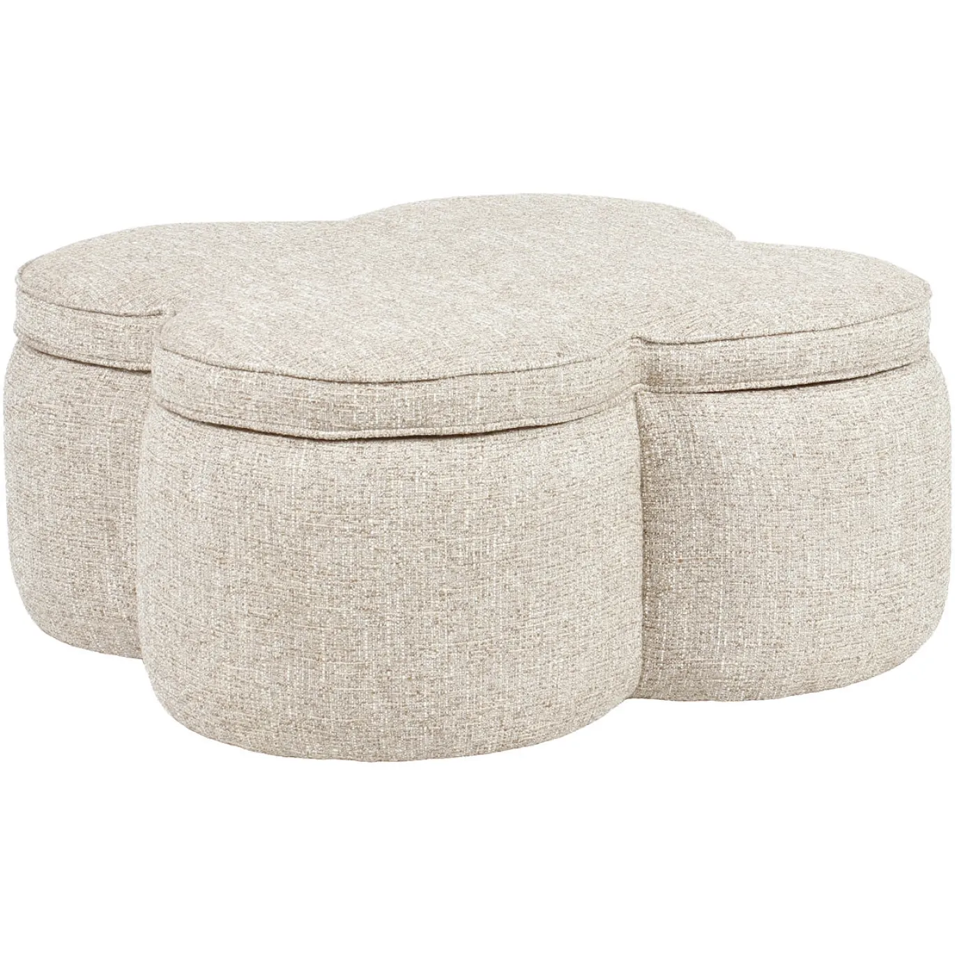 Richmond Poef & Voetenbank Corbeau Zand Tweed