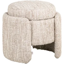 Richmond Poef & Voetenbank Cupid Beige Angora Met Opbergruimte