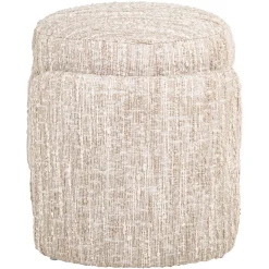 Richmond Poef & Voetenbank Cupid Beige Angora Met Opbergruimte