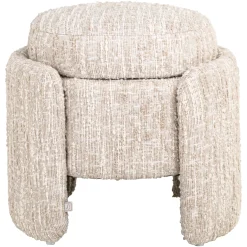 Richmond Poef & Voetenbank Cupid Beige Angora Met Opbergruimte