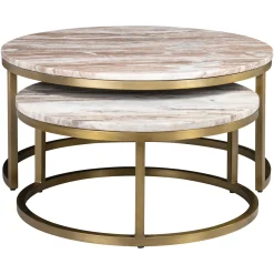 Richmond Salontafel Bottega Blush Beige Set Van 2