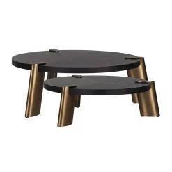Richmond Salontafel Brody Zwart Set van 2