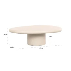 Richmond Salontafel Clayton Organisch Beige 107cm