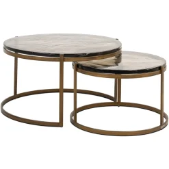 Richmond Salontafel Cleo Goud Set van 2