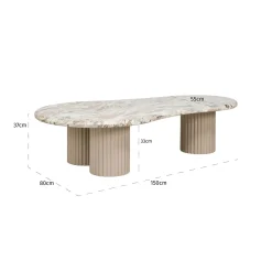 Richmond Salontafel Coronel Marmer Beige 150cm