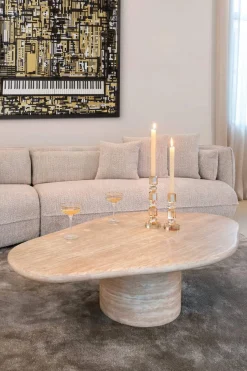 Richmond Salontafel Fictus Faux Travertin Beige 130cm
