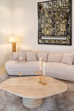 Richmond Salontafel Fictus Faux Travertin Beige 130cm