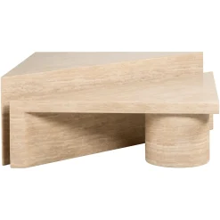 Richmond Salontafel Fictus Faux Travertin Beige Set van 2