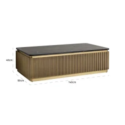 Richmond Salontafel Ironville Marmer Goud 140cm