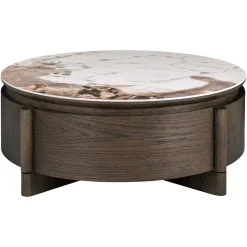 Richmond Salontafel Langford Bruin 1 Lade Ø90cm