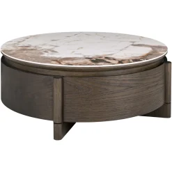 Richmond Salontafel Langford Bruin 1 Lade Ø90cm