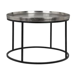 Richmond Salontafel Lyam Aluminium Zilver Ø70cm