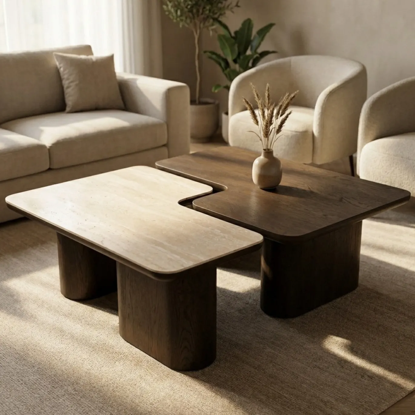 Richmond Salontafel Nando Bruin Set van 2