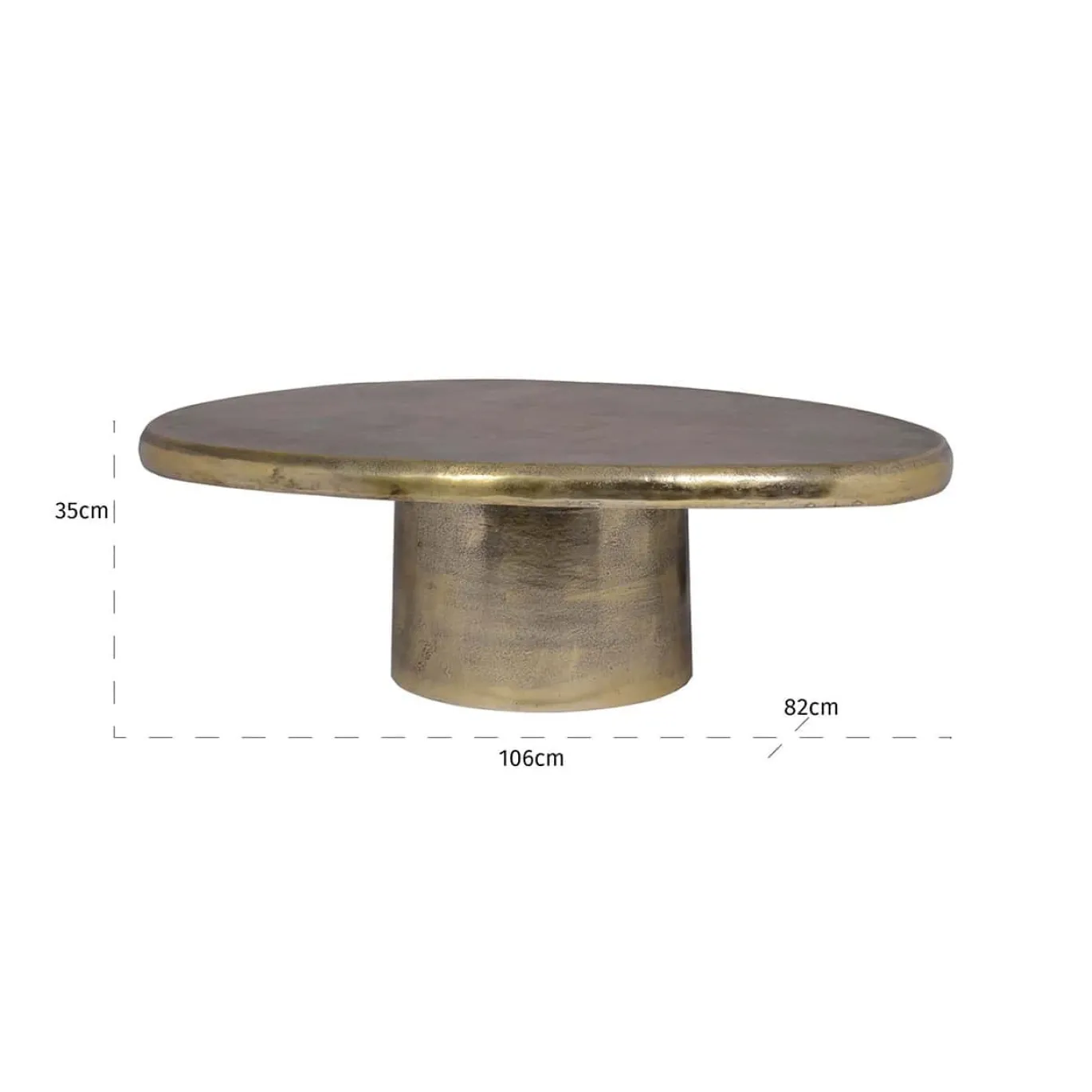 Richmond Salontafel Pulitzer Brass 106cm