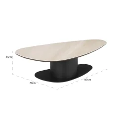 Richmond Salontafel Ritz Organisch Beige 140cm