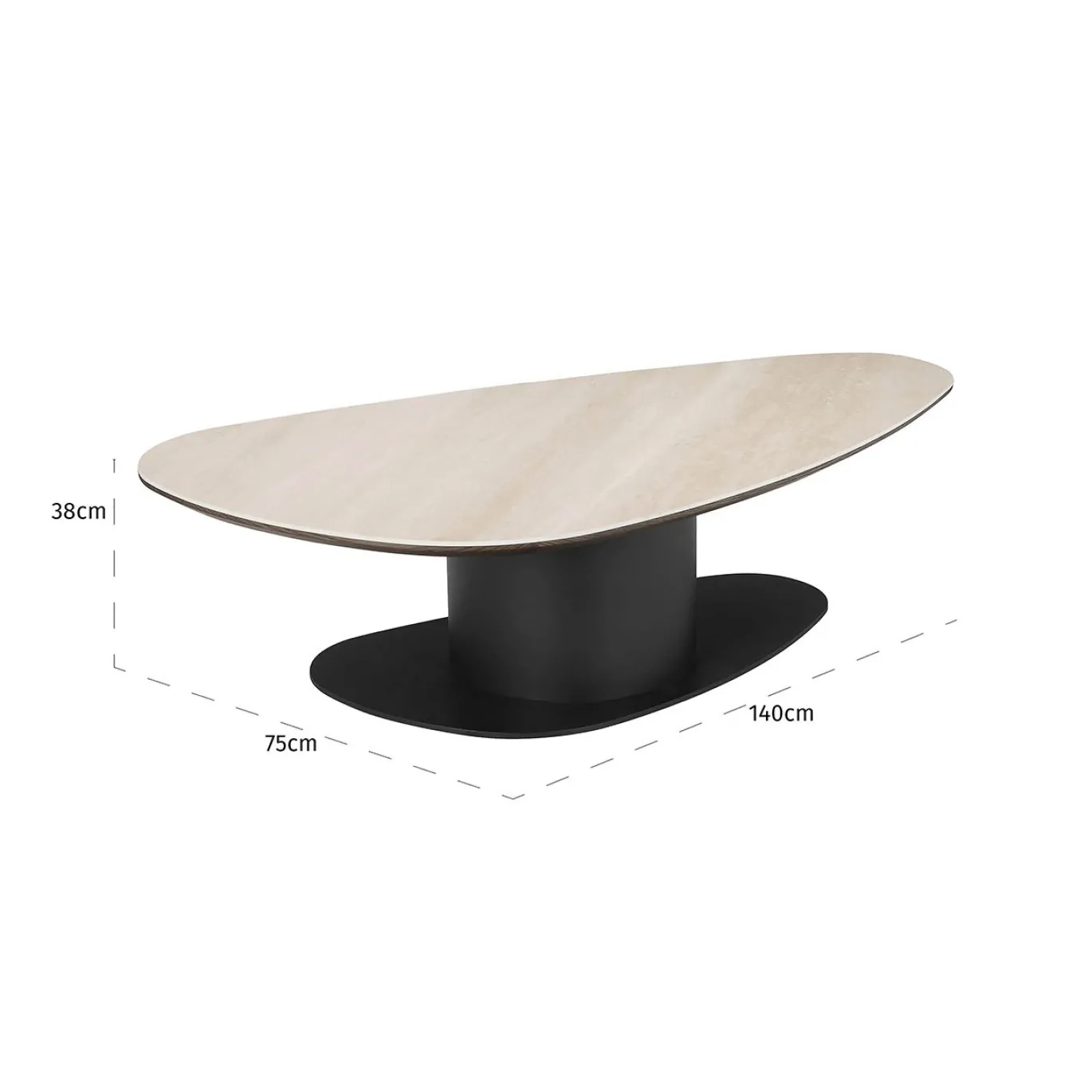 Richmond Salontafel Ritz Organisch Beige 140cm