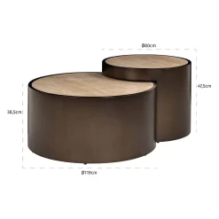 Richmond Salontafel Ronson Beige Set van 2
