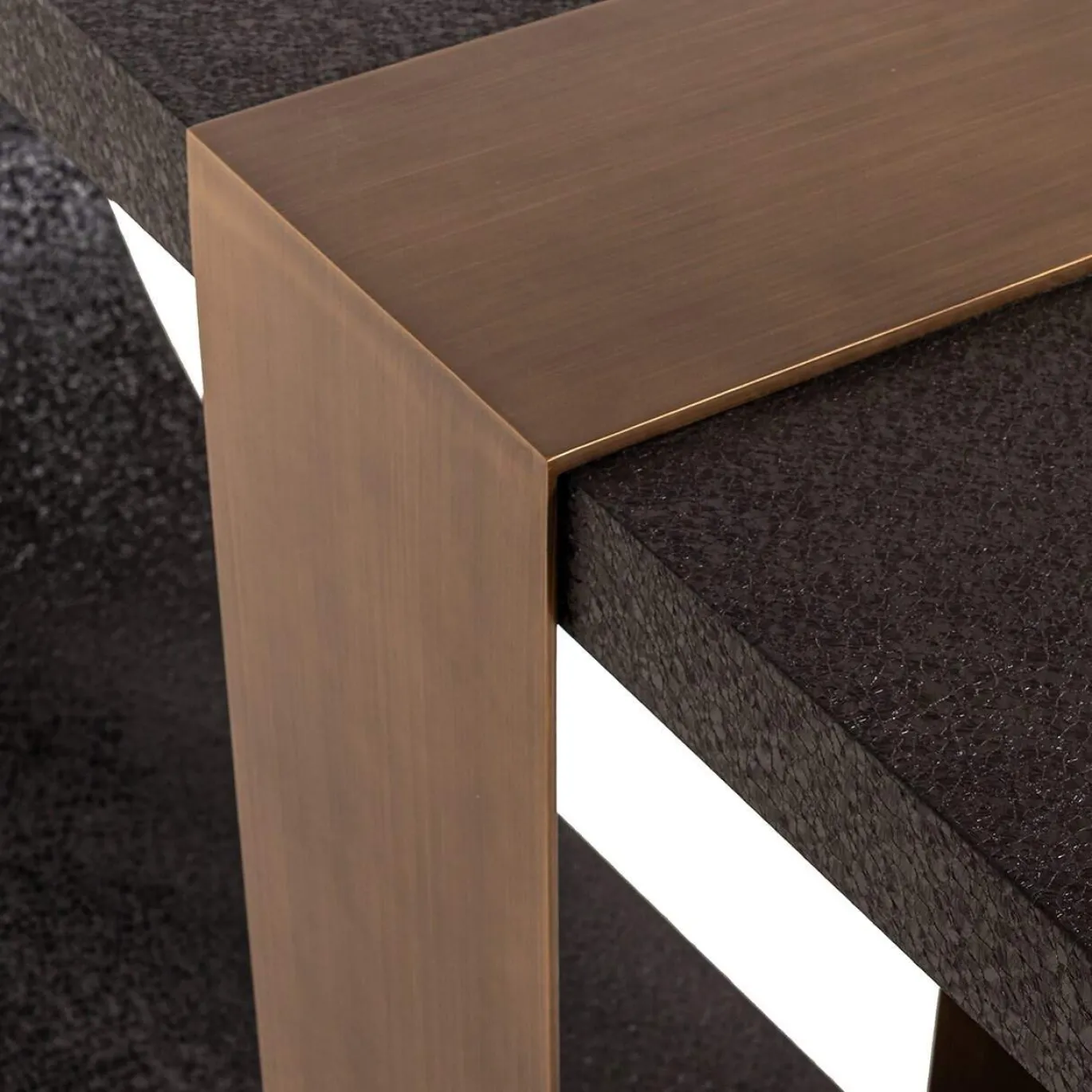Richmond Sidetable Bazel Zwart/Goud 150cm