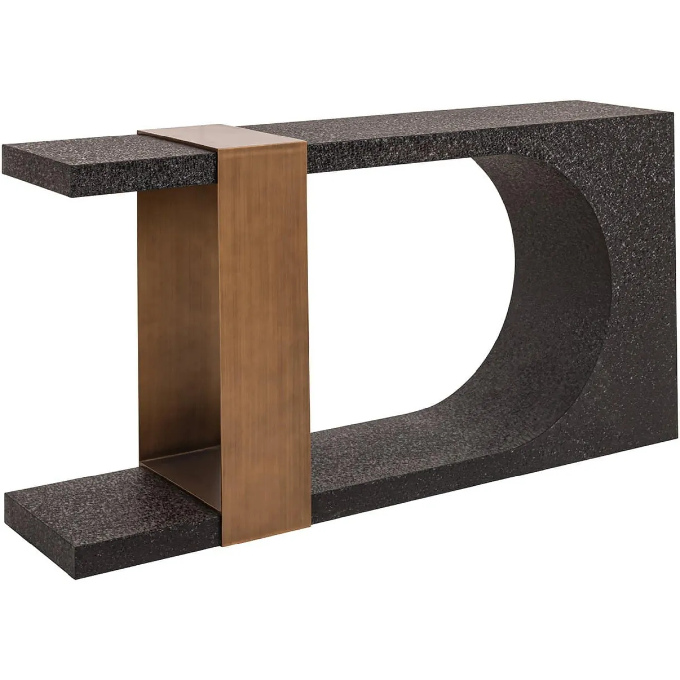 Richmond Sidetable Bazel Zwart/Goud 150cm