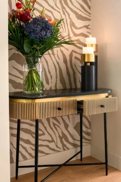 Richmond Sidetable Ironville Marmer Goud 100cm
