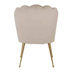 Richmond Stoel Pippa Velvet Khaki Gouden Poot