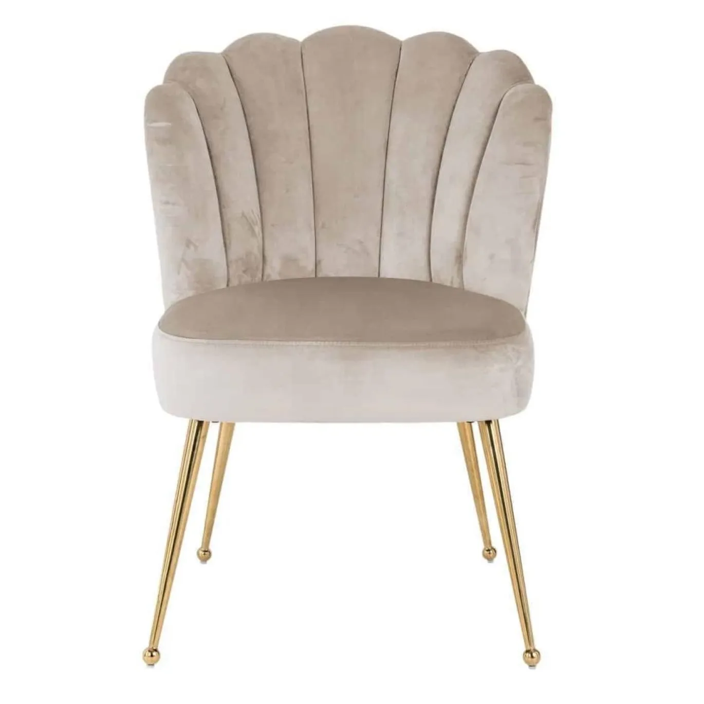 Richmond Stoel Pippa Velvet Khaki Gouden Poot