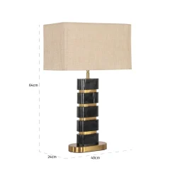 Richmond Tafellamp Levina Goud/Zwart