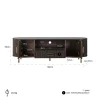 Richmond Tv-Dressoir Luxor 2-Deuren 1-Lade Bruin