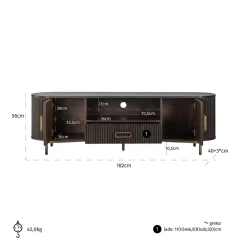 Richmond Tv-Dressoir Luxor 2-Deuren 1-Lade Bruin