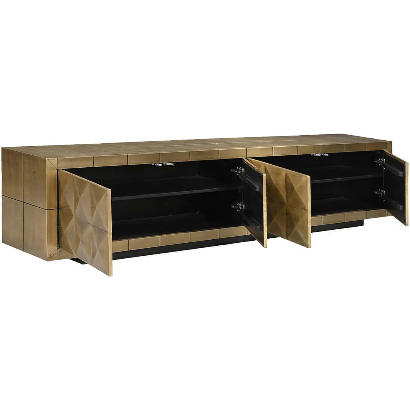 Richmond Tv-Meubel Collada 4-Deurs Brushed Goud